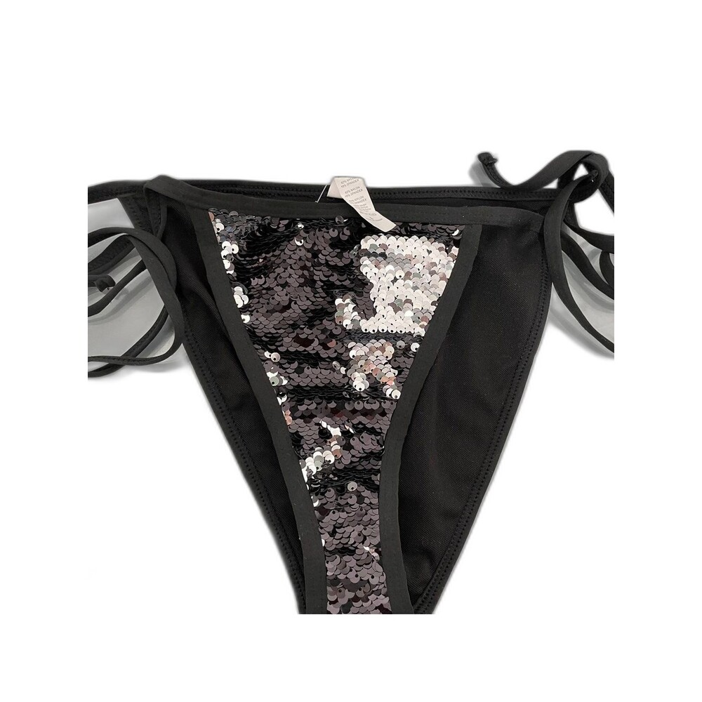 Fashion nova black and silver sequence Bikini L - Picture 4 of 6